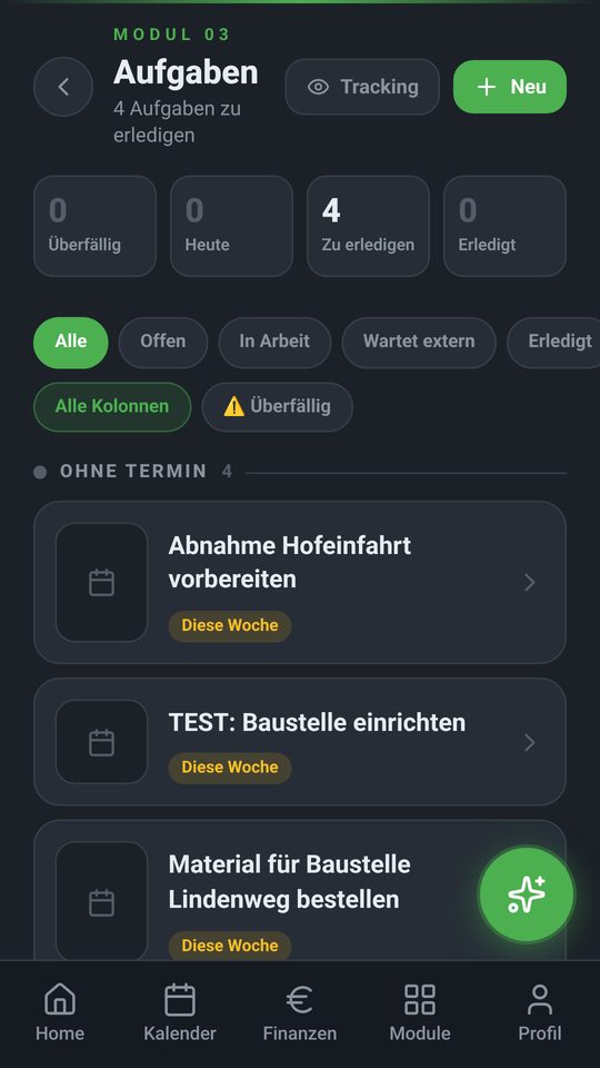 GreenOS Aufgaben – Testdaten